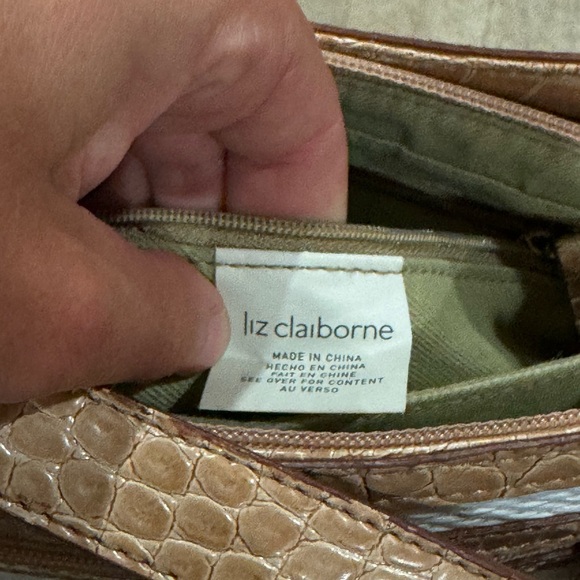 Liz Claiborne Tan and White Women's Bag - Picture 7 of 8